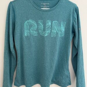 Brooks Teal Long Sleeve RUN Shirt